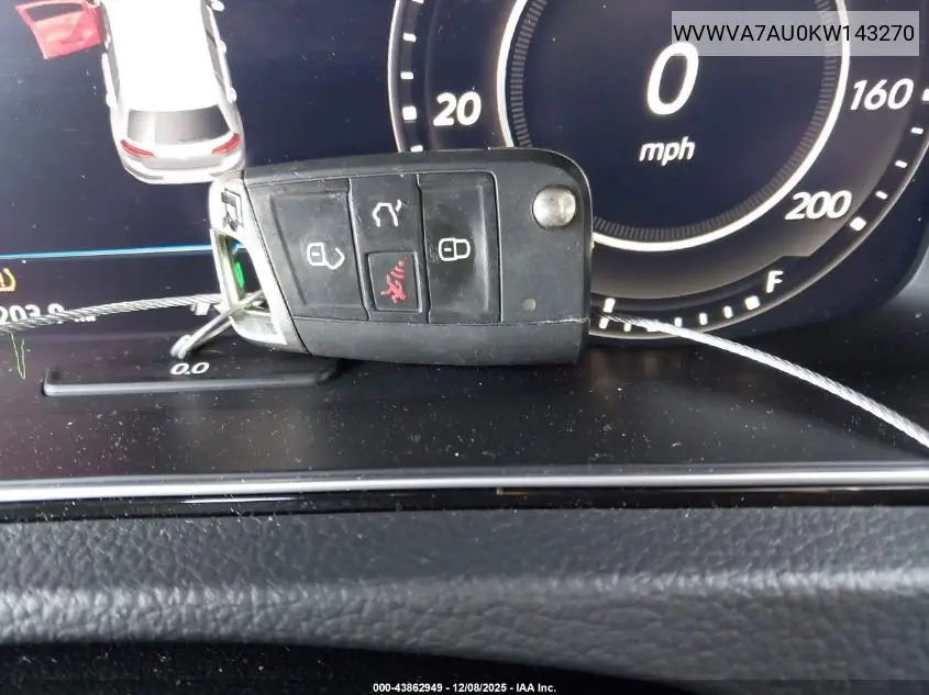 WVWVA7AU0KW143270 2019 Volkswagen Golf R 2.0T W/Dcc Navigation