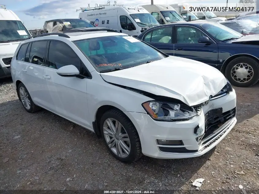 3VWCA7AU5FM504177 2015 Volkswagen Golf Sportwagen Tdi Se 4-Door
