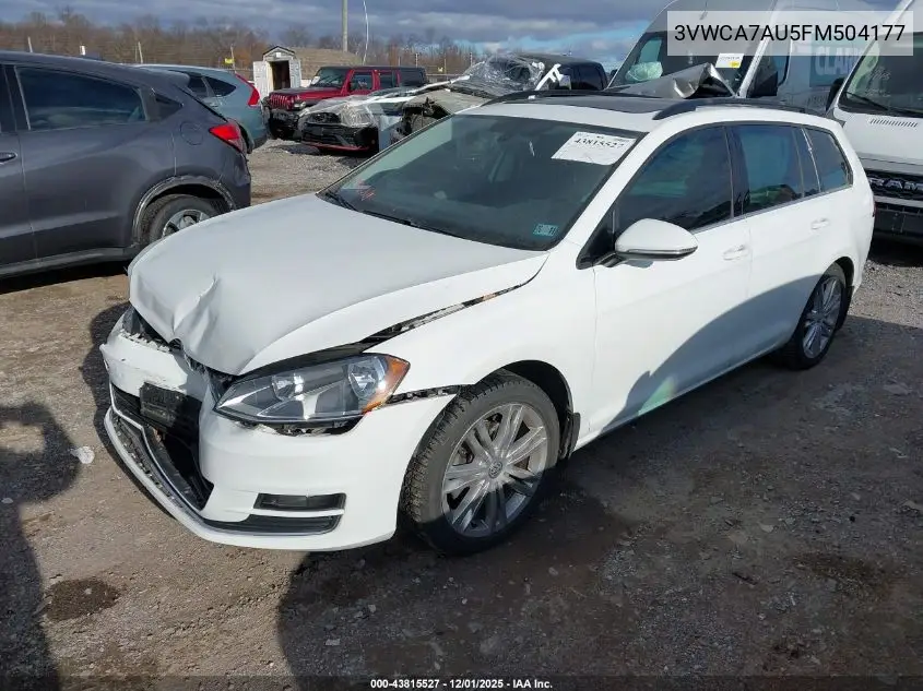 3VWCA7AU5FM504177 2015 Volkswagen Golf Sportwagen Tdi Se 4-Door