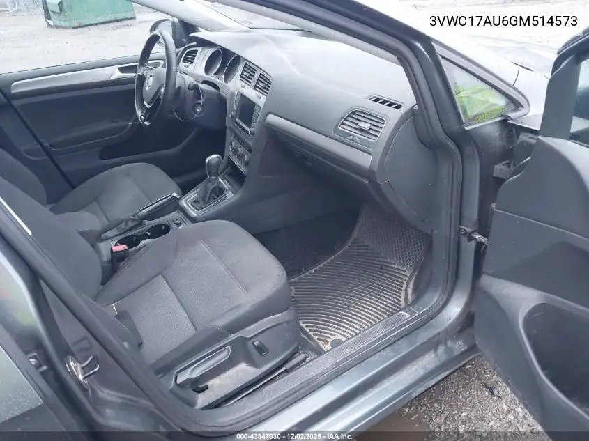 3VWC17AU6GM514573 2016 Volkswagen Golf Sportwagen Tsi S 4-Door