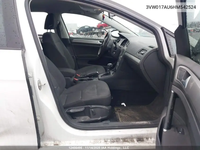 3VW017AU6HM542524 2017 Volkswagen Golf Sportwagen S