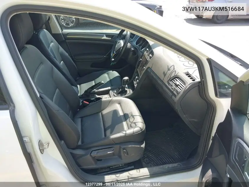 3VW117AU3KM516684 2019 Volkswagen Golf Sportwagen S