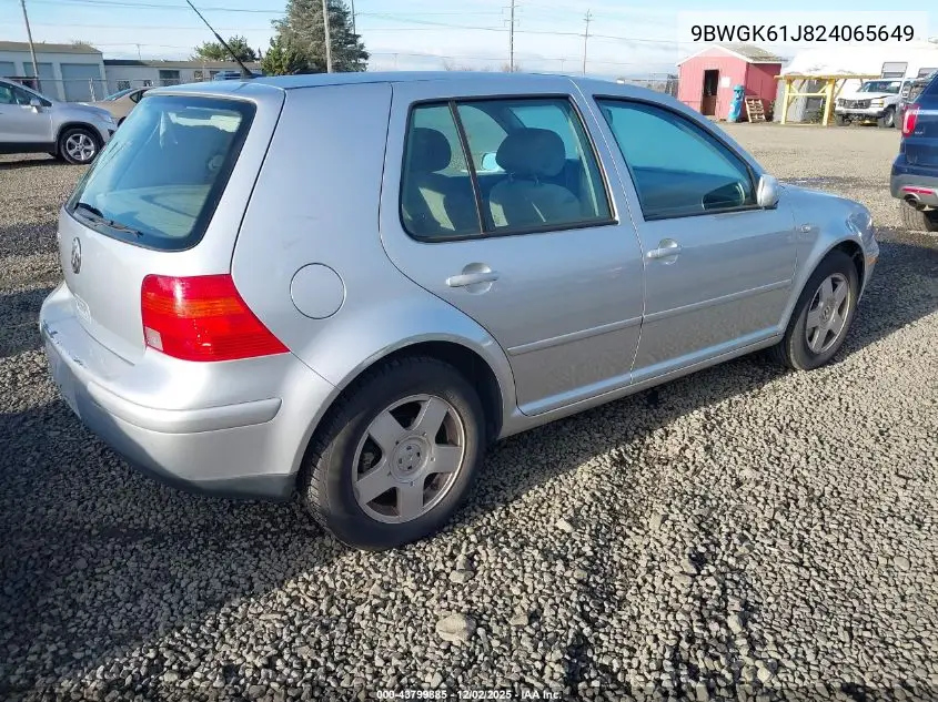 9BWGK61J824065649 2002 Volkswagen Golf Gls 2.0L