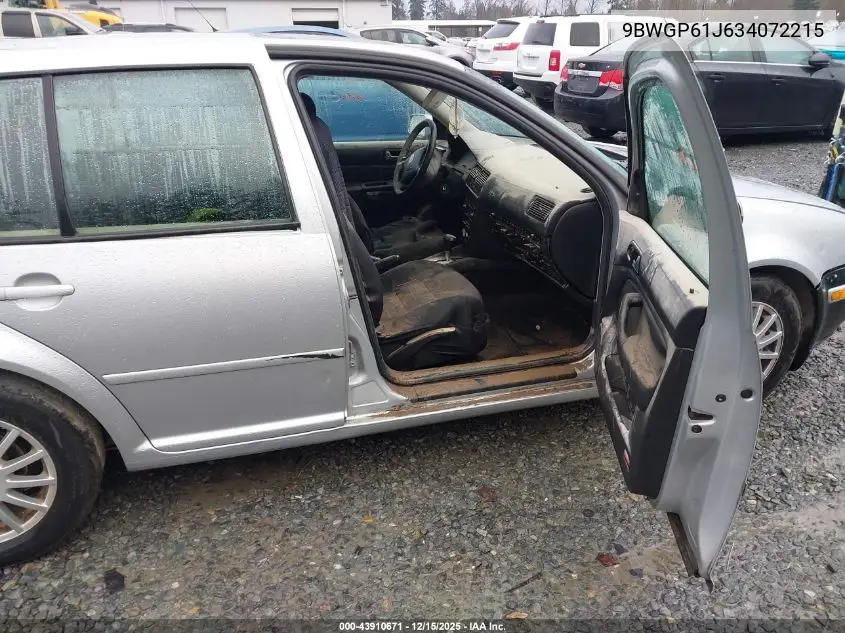 9BWGP61J634072215 2003 Volkswagen Golf Gls Tdi