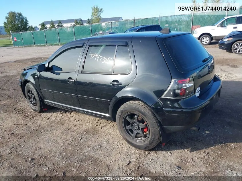 9BWGR61J744014240 2004 Volkswagen Golf Gls Tdi