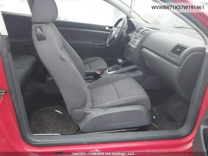 WVWBR71K37W191461 2007 Volkswagen Rabbit 3-Door