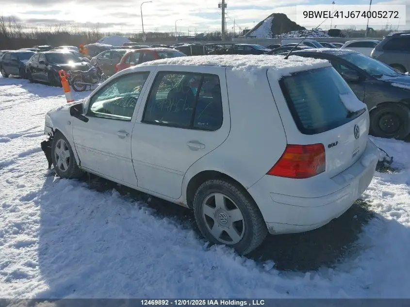 9BWEL41J674005272 2007 Volkswagen City Golf