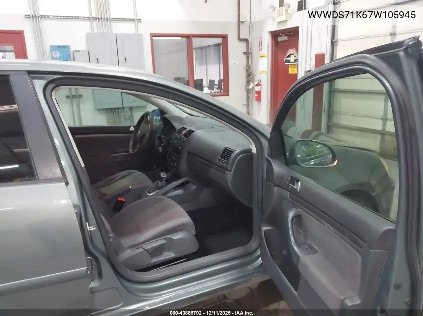 WVWDS71K67W105945 2007 Volkswagen Rabbit 4-Door