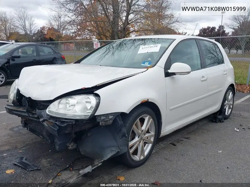 WVWDA71K08W015999 2008 Volkswagen Rabbit S