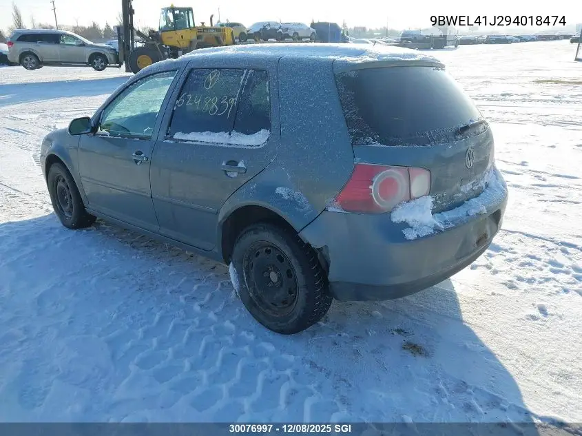 9BWEL41J294018474 2009 Volkswagen City Golf