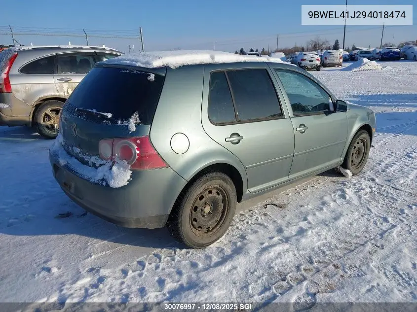 9BWEL41J294018474 2009 Volkswagen City Golf