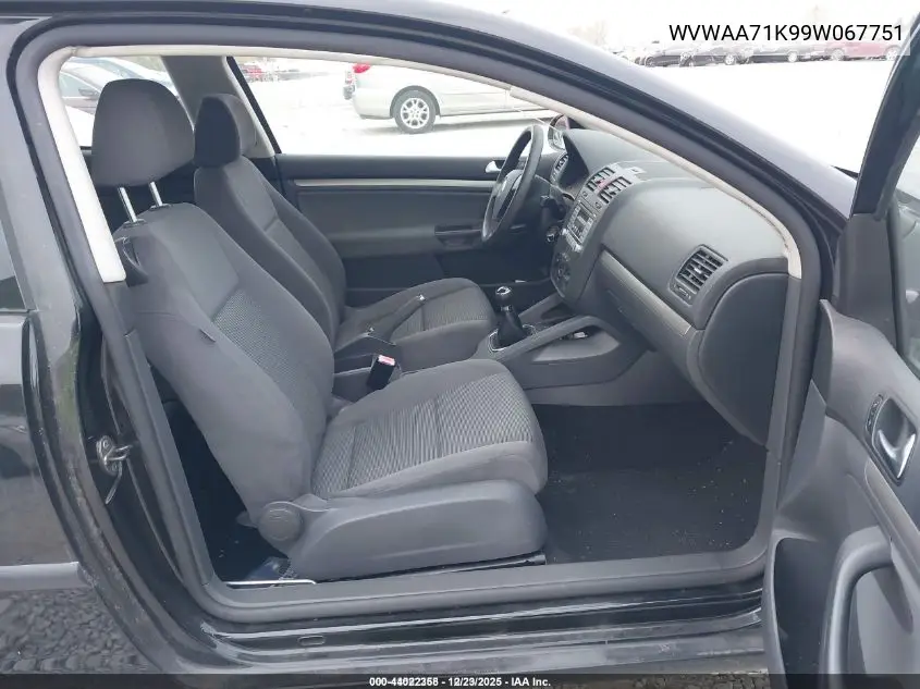WVWAA71K99W067751 2009 Volkswagen Rabbit S