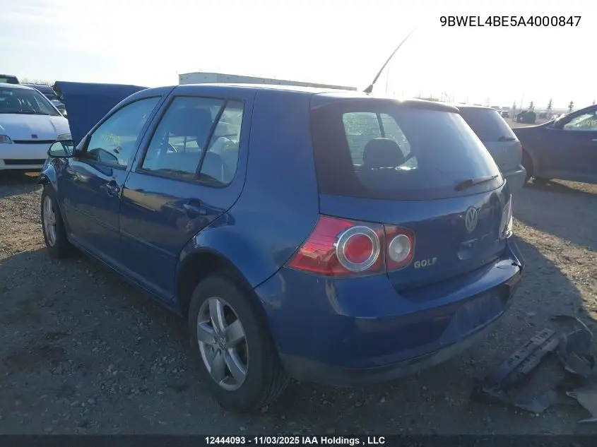 9BWEL4BE5A4000847 2010 Volkswagen City Golf