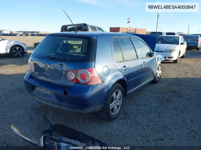 9BWEL4BE5A4000847 2010 Volkswagen City Golf