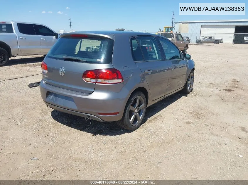 WVWDB7AJ4AW238363 2010 Volkswagen Golf 4-Door