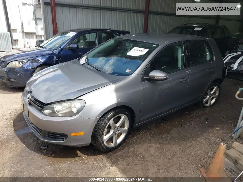 2010 Volkswagen Golf 4-Door VIN: WVWDA7AJ5AW245471 Lot: 40245938