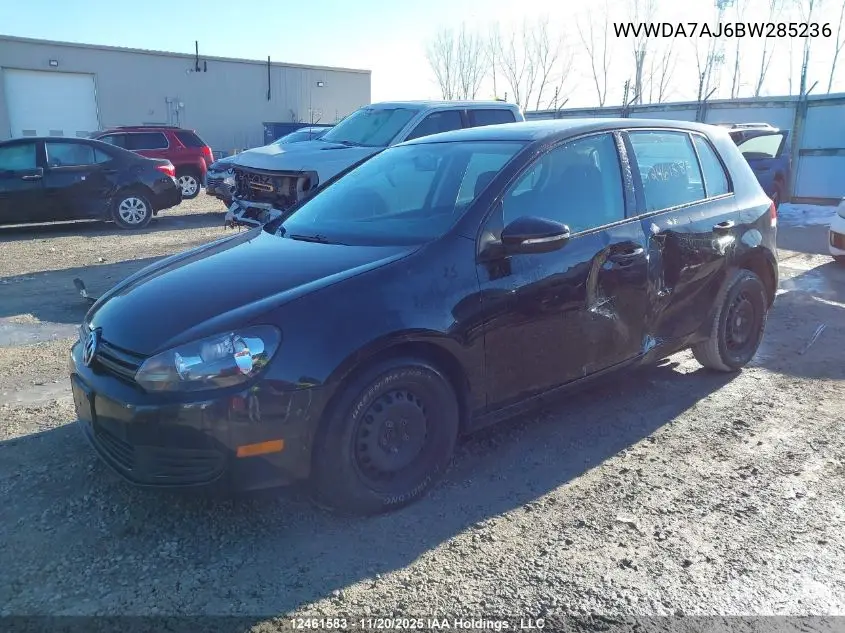 WVWDA7AJ6BW285236 2011 Volkswagen Golf