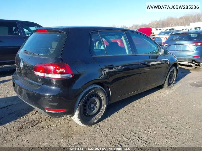 WVWDA7AJ6BW285236 2011 Volkswagen Golf