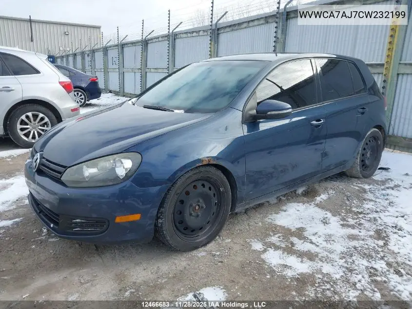 WVWCA7AJ7CW232199 2011 Volkswagen Golf