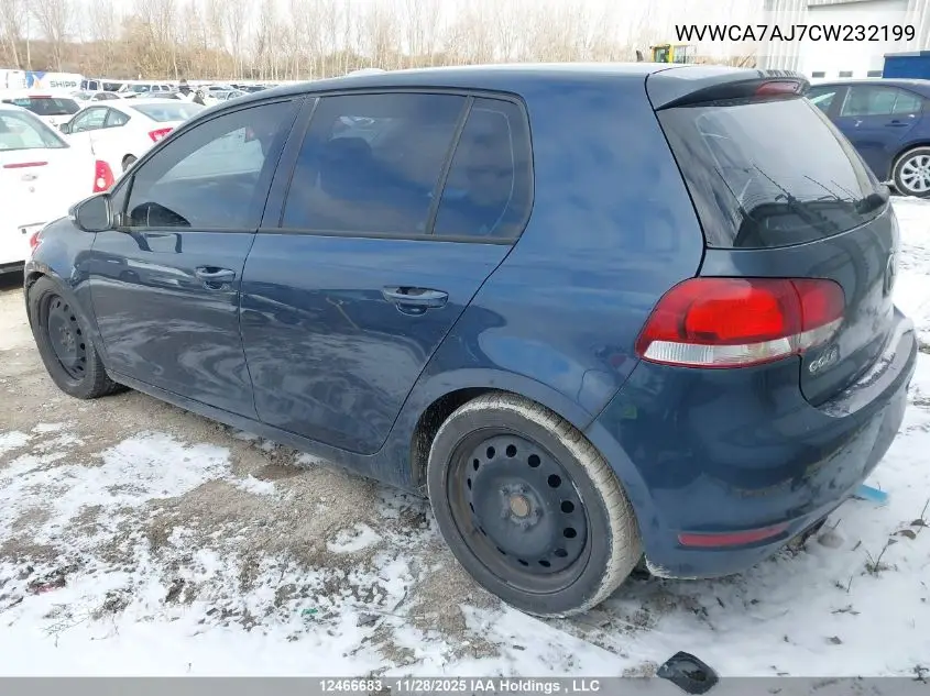 WVWCA7AJ7CW232199 2011 Volkswagen Golf