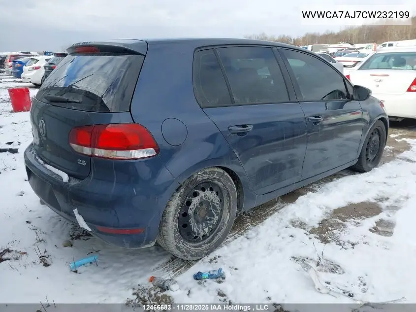 WVWCA7AJ7CW232199 2011 Volkswagen Golf