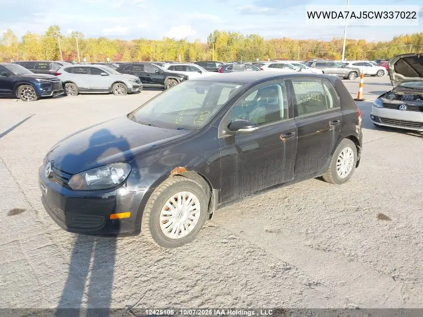 WVWDA7AJ5CW337022 2012 Volkswagen Golf
