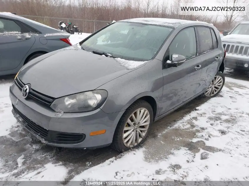 WVWDA7AJ2CW290323 2012 Volkswagen Golf