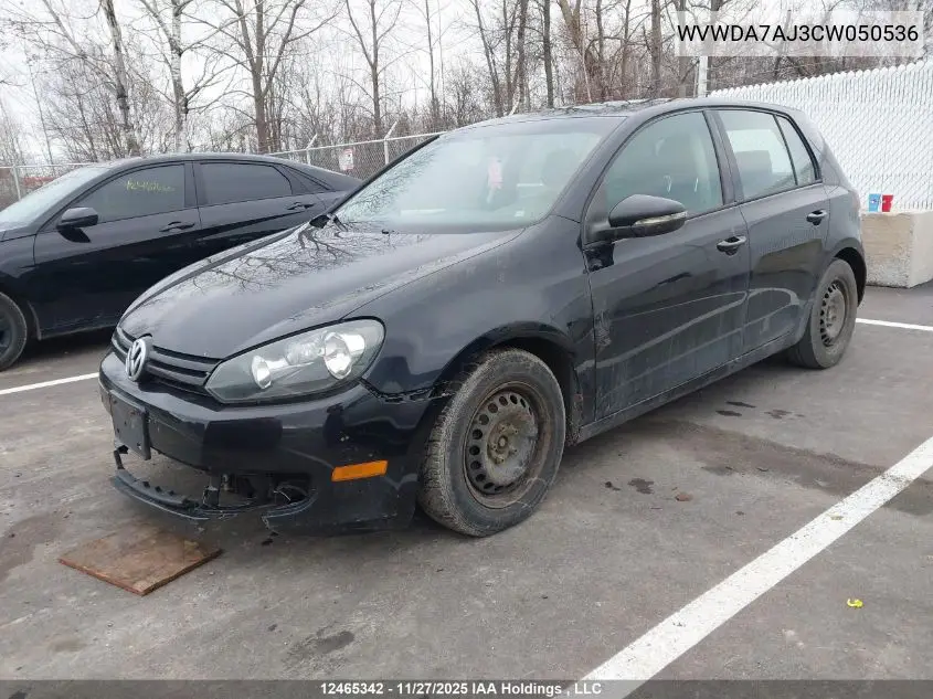 WVWDA7AJ3CW050536 2012 Volkswagen Golf 2.5L Comfortline/2.5L Highline/2.5L Sportline/2.5L Trendline