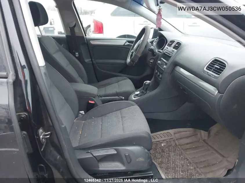WVWDA7AJ3CW050536 2012 Volkswagen Golf 2.5L Comfortline/2.5L Highline/2.5L Sportline/2.5L Trendline