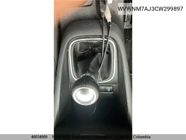 WVWNM7AJ3CW299897 2012 Volkswagen Golf