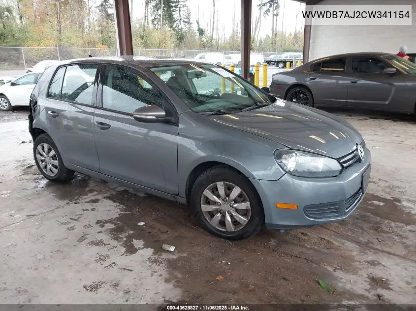WVWDB7AJ2CW341154 2012 Volkswagen Golf 2.5L 4-Door