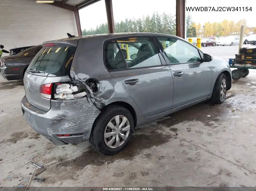 WVWDB7AJ2CW341154 2012 Volkswagen Golf 2.5L 4-Door