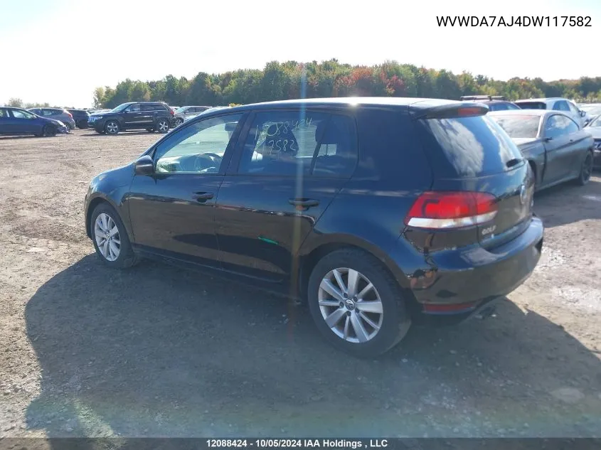 WVWDA7AJ4DW117582 2013 Volkswagen Golf