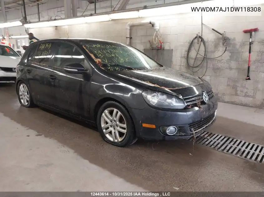 WVWDM7AJ1DW118308 2013 Volkswagen Golf