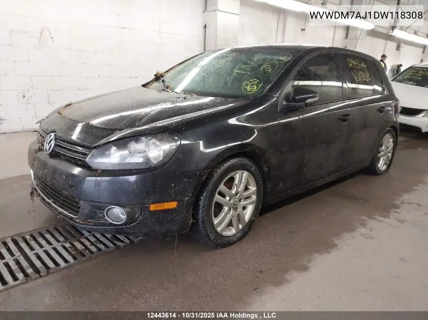 WVWDM7AJ1DW118308 2013 Volkswagen Golf