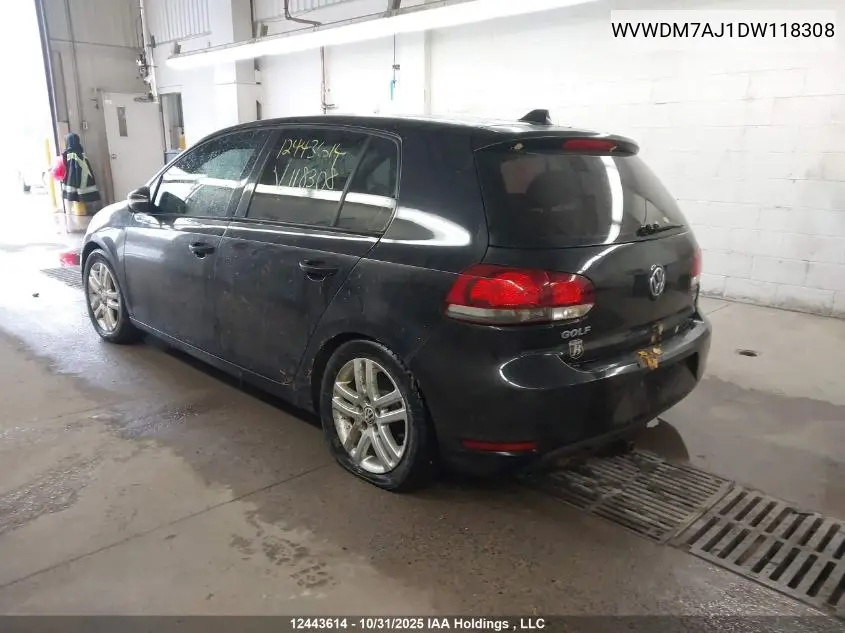 WVWDM7AJ1DW118308 2013 Volkswagen Golf