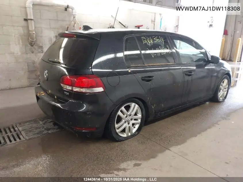 WVWDM7AJ1DW118308 2013 Volkswagen Golf