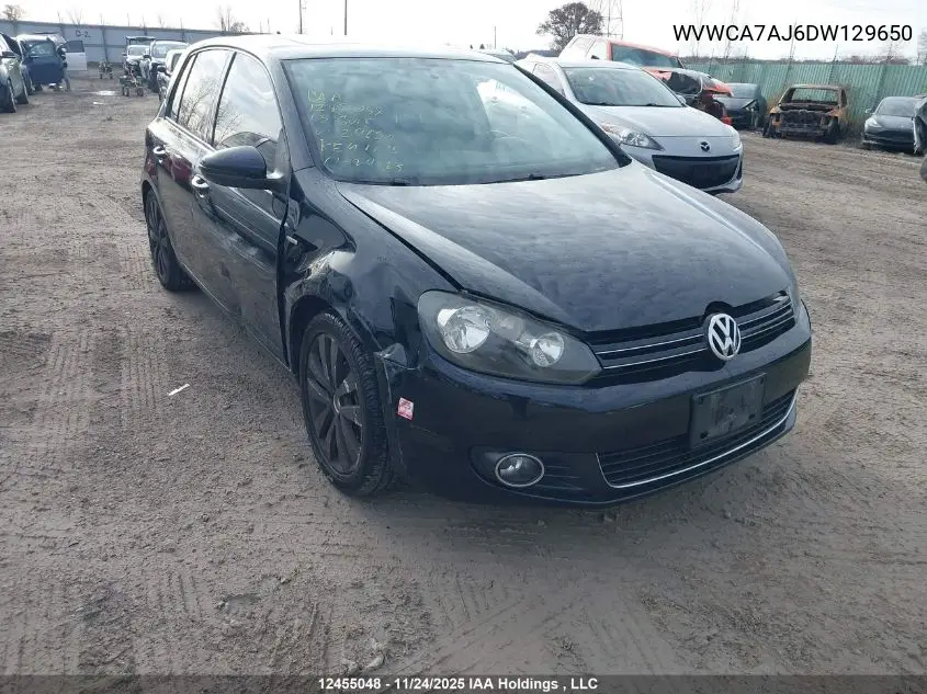 WVWCA7AJ6DW129650 2013 Volkswagen Golf