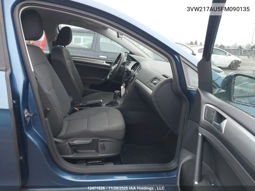 3VW217AU5FM090135 2015 Volkswagen Golf