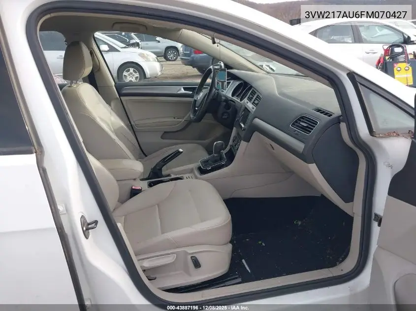 3VW217AU6FM070427 2015 Volkswagen Golf Tsi S 4-Door