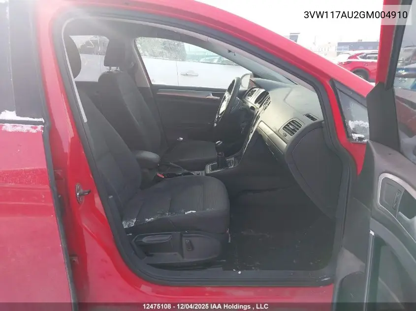 3VW117AU2GM004910 2016 Volkswagen Golf 1.8 Tsi Comfortline/1.8 Tsi Highline/1.8 Tsi Trendline