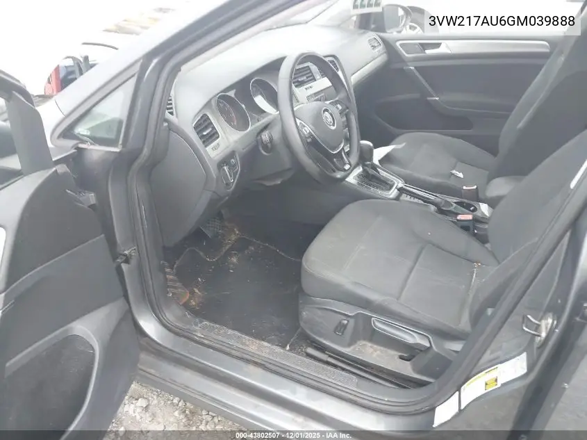 3VW217AU6GM039888 2016 Volkswagen Golf Tsi S 4-Door