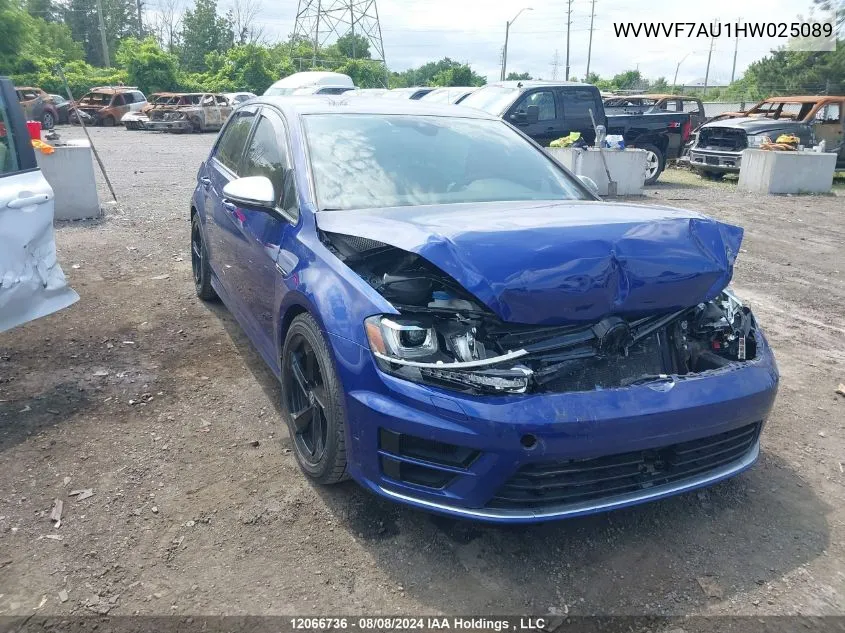 WVWVF7AU1HW025089 2017 Volkswagen Golf R