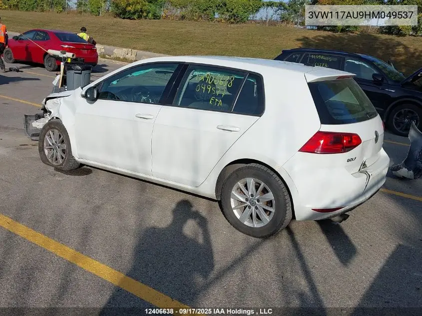 3VW117AU9HM049537 2017 Volkswagen Golf