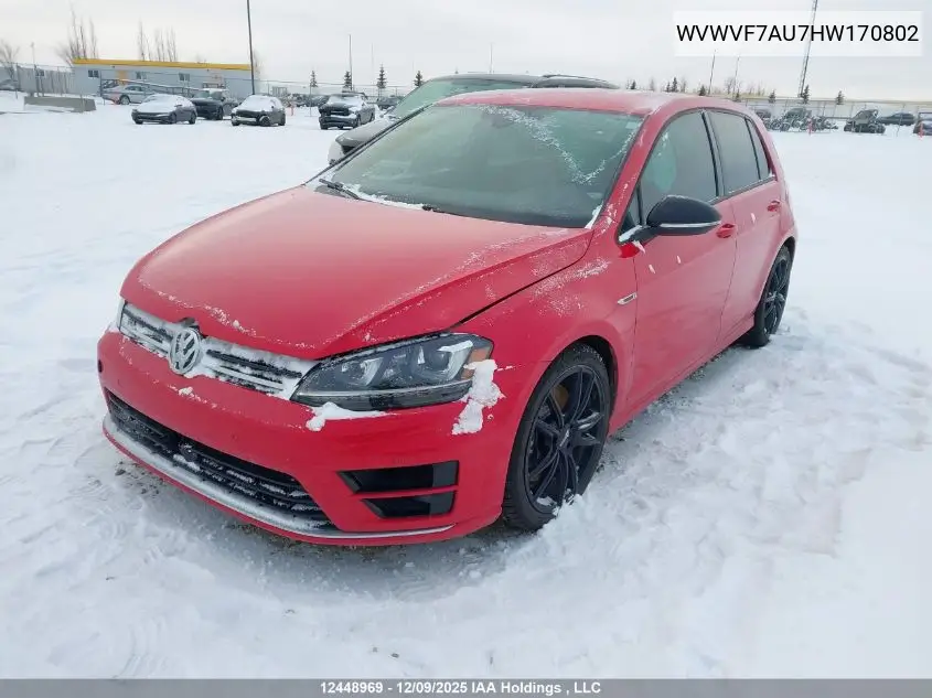 WVWVF7AU7HW170802 2017 Volkswagen Golf R