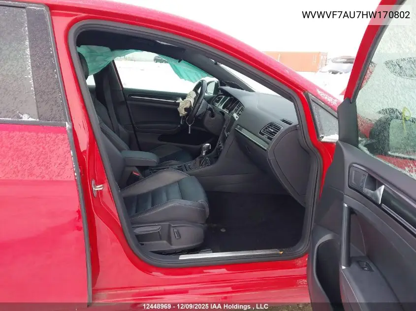 WVWVF7AU7HW170802 2017 Volkswagen Golf R