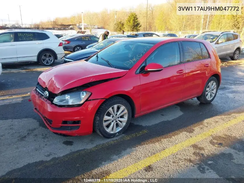 3VW117AU9HM047772 2017 Volkswagen Golf S/Wolfsburg