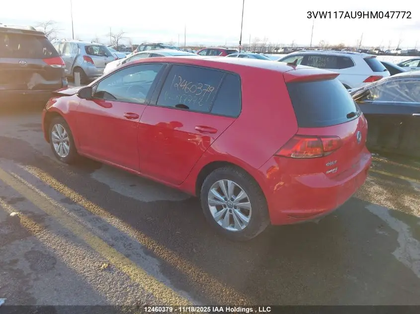 3VW117AU9HM047772 2017 Volkswagen Golf S/Wolfsburg