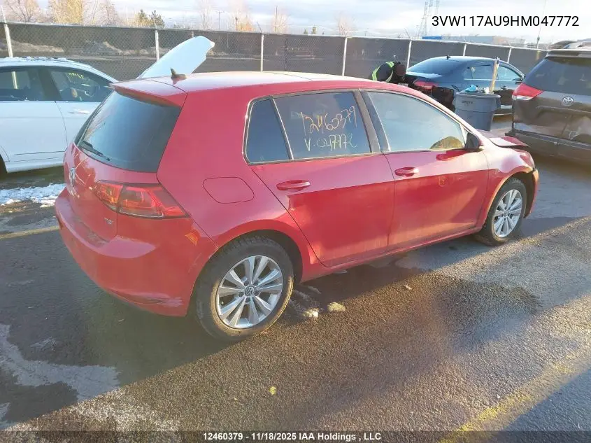 3VW117AU9HM047772 2017 Volkswagen Golf S/Wolfsburg
