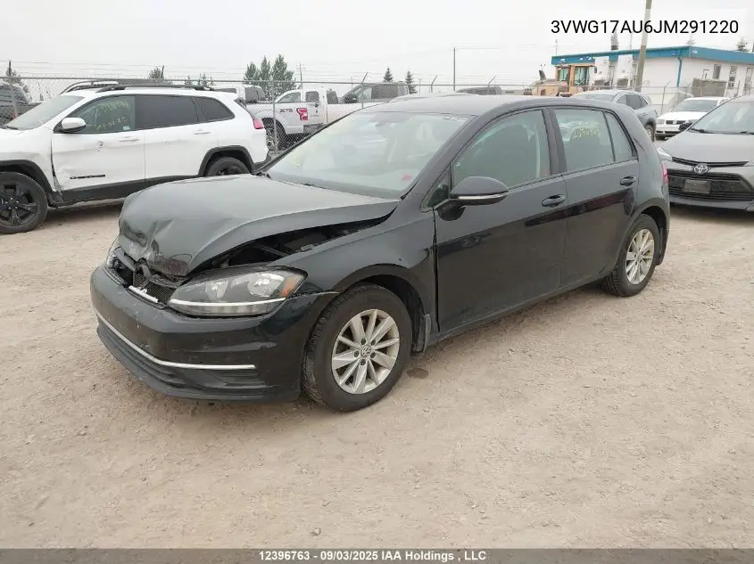 3VWG17AU6JM291220 2018 Volkswagen Golf S/Se